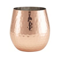 Hammered Copper Stemless Wine Glass 55cl/19.25oz