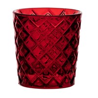 Nightlight Holder Criss Cross Red 6.4cm