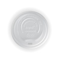 12/16oz White Bioplastic Coffee Cup Lids