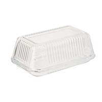 Butter Dish  Glass VintageStyle with Lid