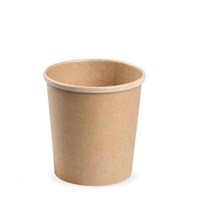 Soup Container Cup Kraft Brown 12oz PLA