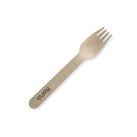 BioTableware - 16cm Wooden Forks - BRANDED