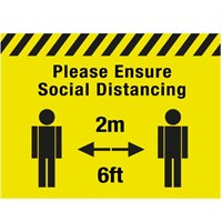 Please ensure social distancing Floor