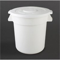 Round Container Bin White 38Ltr