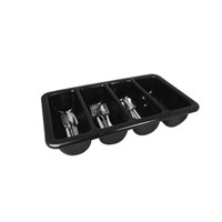 Cutlery Tray Black Plastic