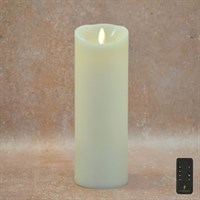 Ivory Wax Pillar Candle Remote Control  3''x9''