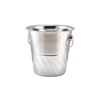 Genware Stainless Steel Swirl Wine Bucket