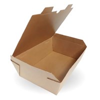 Hinged Corrugated Food Box - Large