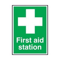 Sign - First Aid Station Notice