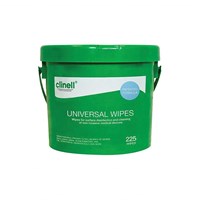 Clinell Universal Sanitising Wipes Bucket 225 Wipes