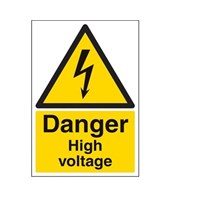 Sign - Danger High Voltage -15x20cm
