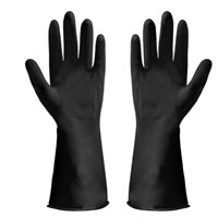 Black Heavy Duty Rubber Gloves - Medium