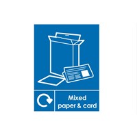 Mixed Paper and Card Bin Sticker