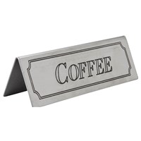 Coffee Table Sign Stainless Steel