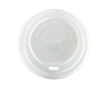 Compostable White 10-16oz Domed Sip-thru Lid