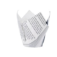 Greaseproof Paper Chip Crowns Newspaper Print