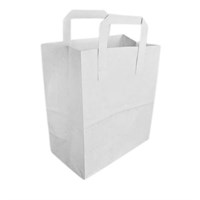 White Kraft Bag Small SOS 7x3.5x9in