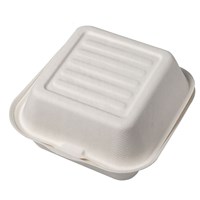 6in Bagasse Burger Box