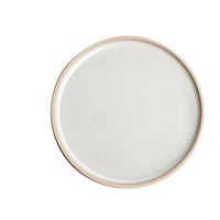 Olympia Canvas Flat Round Plate Murano White 180mm