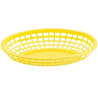 Yellow Oval Classic Basket 24cm x 16cm x 5cm