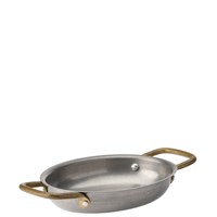 Vintage Brass Handled Oval Dish 16.5 x 12.5cm