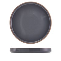 Kava Dark Grey Stoneware Presentation Plate 25cm