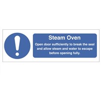 Steam oven catering equipment safety notice