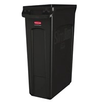 Rubbermaid Slim Bin Black 87L
