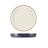 Terra Porcelain Aqua Blue Two Tone Presentation Plate 18cm
