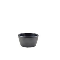 GenWare Melamine Matt Black Ripple Ramekin 56ml 2oz