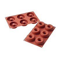 Silicone Six Ring Donut Mould 75x25mm