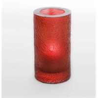 Red Resin Candle Holder 12.23cm x 6.68cm