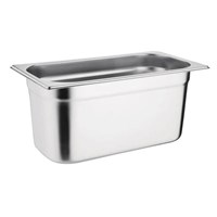 Vogue Stainless Steel Gastronorm Tray Set 3 x 1/3 with Lids