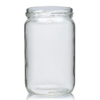 Clear Glass Food Jar 660ml No Cap