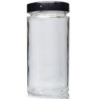 Elena Glass Jar & 70mm Deep Twist-Off Lid 500ml