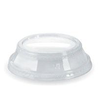 Clear PLA Raised Flat Lids to Fit 300-700ml BioCups