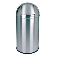 Fire-Resistant Push-Lid Waste Bin with Liner 40L