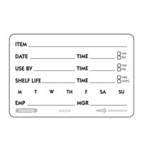 English Dissolving Shelf Life Label 50mm