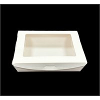 Salad Box White With Lid 20x15.5x4.5cm