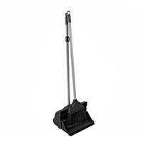 Long Handled Dust Pan Brush Set Black