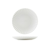 Incise Porcelain Scalloped Coupe Plate 20cm
