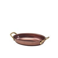 GenWare Copper Vintage Steel Oval Dish 16.5 x 12.5cm