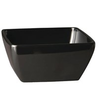 Pure Melamine Black Square Bowl 125mm