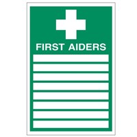 First Aiders Notice 200x300mm