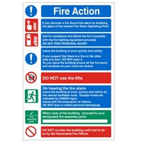 Fire Action Notice 200x300mm