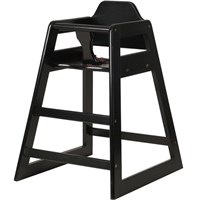 High Chair Wood Black