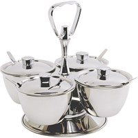 Revolving 3 Compartment Relish Dispenser