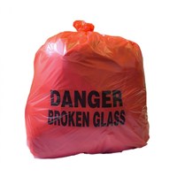 Broken Glass Refuse Sack Extra Red 47x85x98cm