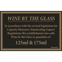 Wine By The Glass 125ml And 175ml Sign