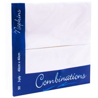 Napkin 40cm White 8 Fold 3 Ply